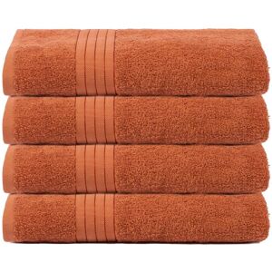 OHS 4 Pack of 100% Cotton Bath Sheet Bathroom Towel in Burnt Orange Burnt Orange Bath Sheet OHS 4 Pack of 100% Cotton Bath Sheet Bathroom Towel in Burnt Orange Burnt Orange Bath Sheet