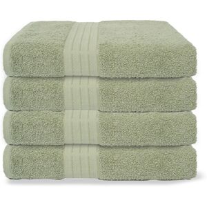 OHS 4 Pack of 100% Cotton Bath Sheet Bathroom Towel in Pale Green Pale Green Bath Sheet OHS 4 Pack of 100% Cotton Bath Sheet Bathroom Towel in Pale Green Pale Green Bath Sheet