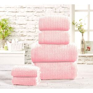 Rapport Home Waffle Textured Super Soft & Absorbant Towel in Dusty Pink Dusty Pink Rapport Home Waffle Textured Super Soft & Absorbant Towel in Dusty Pink Dusty Pink