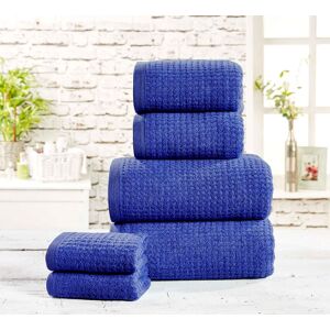 Rapport Home Waffle Textured Super Soft & Absorbant Towel in Navy Navy Rapport Home Waffle Textured Super Soft & Absorbant Towel in Navy Navy