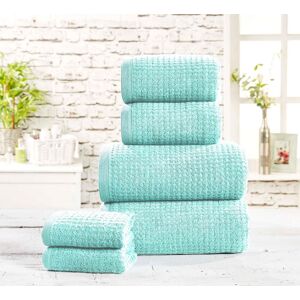 Rapport Home Waffle Textured Super Soft & Absorbant Towel in Duck Egg Blue Duck Egg Blue Rapport Home Waffle Textured Super Soft & Absorbant Towel in Duck Egg Blue Duck Egg Blue