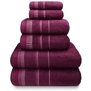 Rapport Home Berkley Pure Cotton Embroidered Super Soft Towel in Purple Purple Rapport Home Berkley Pure Cotton Embroidered Super Soft Towel in Purple Purple