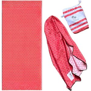 LARANGE Beach Towel with Bag Microfiber Waffle Construction Double-Sided 160 X 80 in Red Red LARANGE Beach Towel with Bag Microfiber Waffle Construction Double-Sided 160 X 80 in Red Red