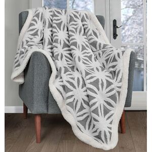 Velosso Sherpa Backed Thermal Soft Throw, Luxury Jacquard Blanket, Easy Care in Grey Size: 150 cm × 200 cm Grey 150 cm × 200 cm Velosso Sherpa Backed Thermal Soft Throw, Luxury Jacquard Blanket, Easy Care in Grey Size: 150 cm × 200 cm Grey 150 cm × 200 cm