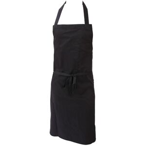 Dennys Women's Polycotton Bib Workwear Apron Without Pocket in Black Black Dennys Women's Polycotton Bib Workwear Apron Without Pocket in Black Black