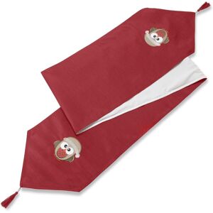 Luxury Living Owl Christmas Table Runner in Red Red Luxury Living Owl Christmas Table Runner in Red Red