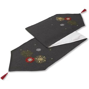 Luxury Living Christmas Party Table Runner in Charcoal Charcoal Luxury Living Christmas Party Table Runner in Charcoal Charcoal