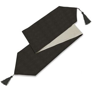 Luxury Living Faux Linen Fully Lined Table Runner in Black Black Luxury Living Faux Linen Fully Lined Table Runner in Black Black