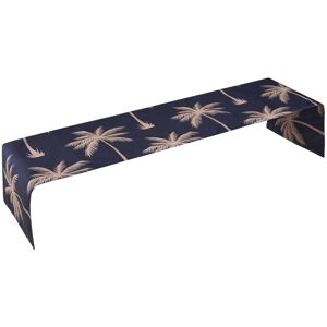Luxury Living Palm Water Repellant Table Runner in Mid Blue Mid Blue Luxury Living Palm Water Repellant Table Runner in Mid Blue Mid Blue