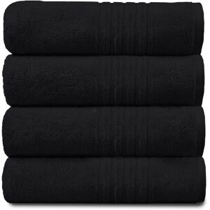 GAVENO CAVAILIA 4 Pack Hampton Towel in Black Black GAVENO CAVAILIA 4 Pack Hampton Towel in Black Black