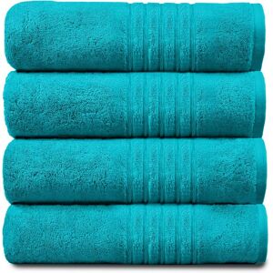 GAVENO CAVAILIA 4 Pack Hampton Towel in Teal Teal GAVENO CAVAILIA 4 Pack Hampton Towel in Teal Teal