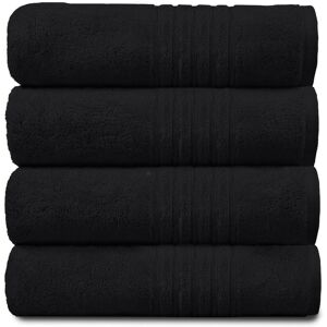 GAVENO CAVAILIA 4 Pack Hampton Towel in Black Black GAVENO CAVAILIA 4 Pack Hampton Towel in Black Black