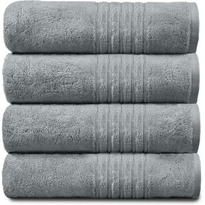 GAVENO CAVAILIA 4 Pack Hampton Towel in Grey Size: Bath Sheet Grey Bath Sheet GAVENO CAVAILIA 4 Pack Hampton Towel in Grey Size: Bath Sheet Grey Bath Sheet