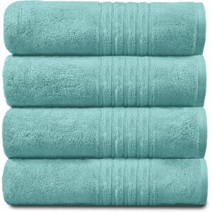 GAVENO CAVAILIA 4 Pack Hampton Towel in Aqua Aqua GAVENO CAVAILIA 4 Pack Hampton Towel in Aqua Aqua