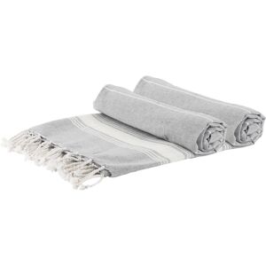 Nicola Spring 100% Cotton Bath Towel Turkish Style Hamman Beach Towel Sheet - 170 x 90cm (x2) in Grey Grey Nicola Spring 100% Cotton Bath Towel Turkish Style Hamman Beach Towel Sheet - 170 x 90cm (x2) in Grey Grey