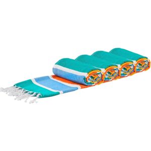 Nicola Spring 100% Cotton Bath Towel Turkish Style Hamman Blanket Bath Sheet - 160 x 90cm (x4) Multicolor Nicola Spring 100% Cotton Bath Towel Turkish Style Hamman Blanket Bath Sheet - 160 x 90cm (x4) Multicolor