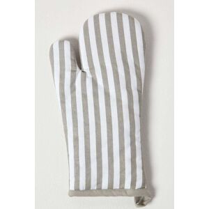 Homescapes Grey Stripe Cotton Oven Glove Grey Homescapes Grey Stripe Cotton Oven Glove Grey