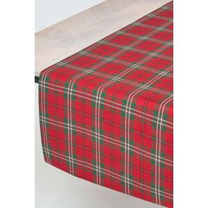 Homescapes Cotton Christmas Prince Edward Tartan Table Runner in Red Red Homescapes Cotton Christmas Prince Edward Tartan Table Runner in Red Red
