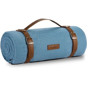 VonShef Small Waterproof Outdoor Picnic Blanket in Blue Blue VonShef Small Waterproof Outdoor Picnic Blanket in Blue Blue