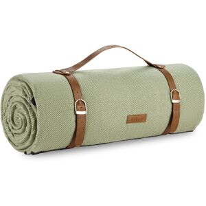VonShef Large Herringbone Design Outdoor Picnic Blanket in Green Size: XL Green XL VonShef Large Herringbone Design Outdoor Picnic Blanket in Green Size: XL Green XL