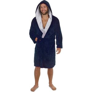 CityComfort Men's Hooded Fluffy Dressing Gown in Navy Size: 2XL Navy 2XL CityComfort Men's Hooded Fluffy Dressing Gown in Navy Size: 2XL Navy 2XL