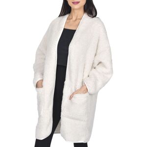 Smart Living Women's Luxury Warm & Cosy Borg Bath Robe with Ribbed Placket in Cream Size: Large/XL Cream L/XL Smart Living Women's Luxury Warm & Cosy Borg Bath Robe with Ribbed Placket in Cream Size: Large/XL Cream L/XL