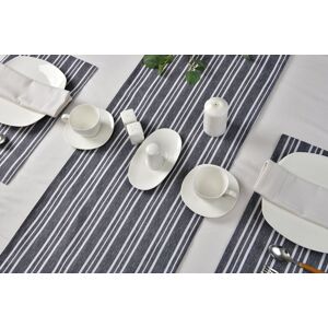 Smart Living Elegant Reversible Textured Stripes Cotton Table Runner - 220cm x 44cm in Grey Size: 220 cm x 44 cm Grey 220 cm x 44 cm Smart Living Elegant Reversible Textured Stripes Cotton Table Runner - 220cm x 44cm in Grey Size: 220 cm x 44 cm Grey 220 cm x 44 cm