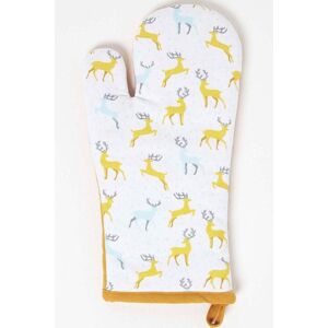 Homescapes Majestic Stag Grey Christmas Oven Glove Grey Homescapes Majestic Stag Grey Christmas Oven Glove Grey