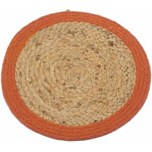 KDMD Place Mat - Jute & Cotton 30cm in Maroon Maroon KDMD Place Mat - Jute & Cotton 30cm in Maroon Maroon