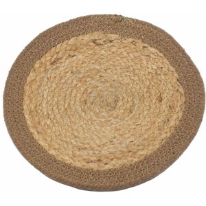 KDMD Place Mat - Jute & Cotton 30cm in Brown Brown KDMD Place Mat - Jute & Cotton 30cm in Brown Brown