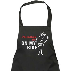 60 SECOND MAKEOVER Men's I's Rather Be On My Bike Black Apron Black 60 SECOND MAKEOVER Men's I's Rather Be On My Bike Black Apron Black