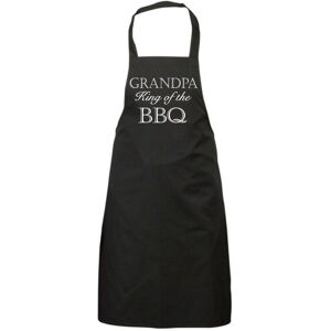 60 SECOND MAKEOVER Men's Grandpa King Of The BBQ Black Apron Black 60 SECOND MAKEOVER Men's Grandpa King Of The BBQ Black Apron Black