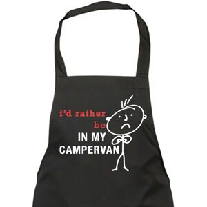60 SECOND MAKEOVER Men's I'd Rather Be In My Campervan Black Apron Black 60 SECOND MAKEOVER Men's I'd Rather Be In My Campervan Black Apron Black