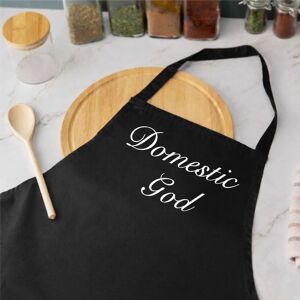 60 SECOND MAKEOVER Men's Domestic God Black Apron Black 60 SECOND MAKEOVER Men's Domestic God Black Apron Black