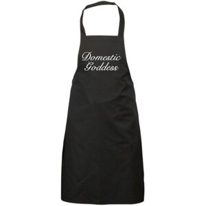60 SECOND MAKEOVER Women's Domestic Goddess Black Apron Black 60 SECOND MAKEOVER Women's Domestic Goddess Black Apron Black