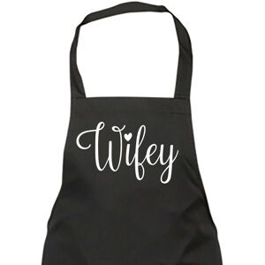 60 SECOND MAKEOVER Women's Wifey Black Apron Black 60 SECOND MAKEOVER Women's Wifey Black Apron Black