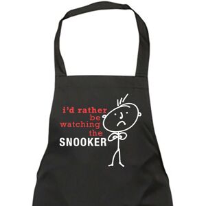 60 SECOND MAKEOVER Men's I'd Rather Be Watching Snooker Apron in Black Black 60 SECOND MAKEOVER Men's I'd Rather Be Watching Snooker Apron in Black Black