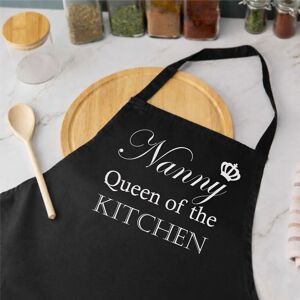60 SECOND MAKEOVER Women's Nanny Queen Of The Kitchen Black Apron Black 60 SECOND MAKEOVER Women's Nanny Queen Of The Kitchen Black Apron Black