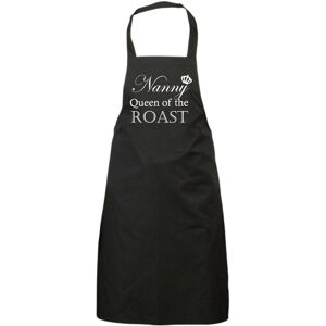 60 SECOND MAKEOVER Women's Nanny Queen Of The Roast Black Apron Black 60 SECOND MAKEOVER Women's Nanny Queen Of The Roast Black Apron Black