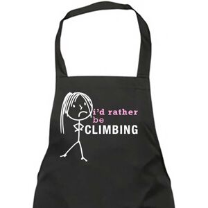 60 SECOND MAKEOVER Women's I'd Rather Be Climbing Apron in Black Black 60 SECOND MAKEOVER Women's I'd Rather Be Climbing Apron in Black Black