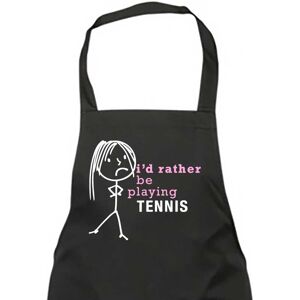 60 SECOND MAKEOVER Women's I'd Rather Be Playing Tennis Apron in Black Black 60 SECOND MAKEOVER Women's I'd Rather Be Playing Tennis Apron in Black Black