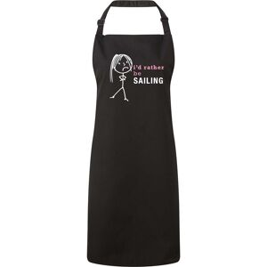 60 SECOND MAKEOVER Women's I'd Rather Be Sailing Apron in Black Black 60 SECOND MAKEOVER Women's I'd Rather Be Sailing Apron in Black Black