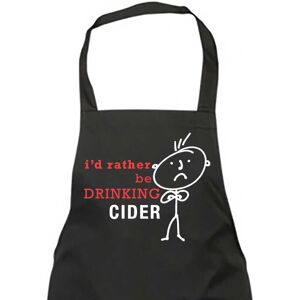 60 SECOND MAKEOVER Men's I'd Rather Be Drinking Cider Black Apron Black 60 SECOND MAKEOVER Men's I'd Rather Be Drinking Cider Black Apron Black