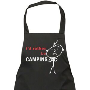 60 SECOND MAKEOVER Men's I'd Rather Be Camping Black Apron Black 60 SECOND MAKEOVER Men's I'd Rather Be Camping Black Apron Black