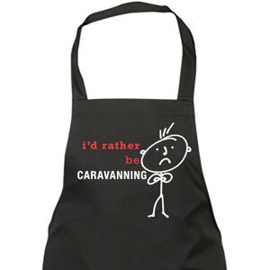 60 SECOND MAKEOVER Men's I'd Rather Be Caravanning Black Apron Black 60 SECOND MAKEOVER Men's I'd Rather Be Caravanning Black Apron Black
