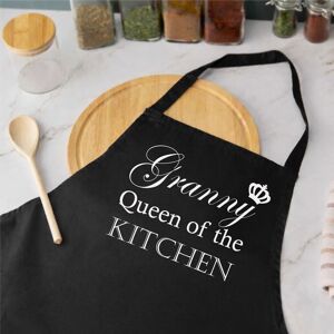 60 SECOND MAKEOVER Women's Granny Queen Of The Kitchen Black Apron Black 60 SECOND MAKEOVER Women's Granny Queen Of The Kitchen Black Apron Black