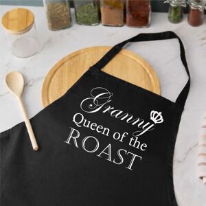 60 SECOND MAKEOVER Women's Granny Queen Of The Roast Black Apron Black 60 SECOND MAKEOVER Women's Granny Queen Of The Roast Black Apron Black