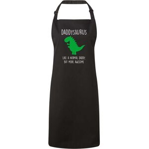 60 SECOND MAKEOVER Men's Daddy Dinosaur Apron in Black Black 60 SECOND MAKEOVER Men's Daddy Dinosaur Apron in Black Black