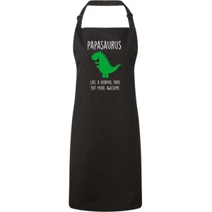 60 SECOND MAKEOVER Men's Papa Dinosaur Apron in Black Black 60 SECOND MAKEOVER Men's Papa Dinosaur Apron in Black Black