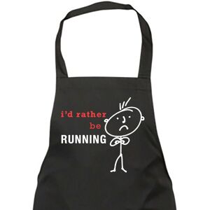 60 SECOND MAKEOVER Men's I'd Rather Be Running Apron in Black Black 60 SECOND MAKEOVER Men's I'd Rather Be Running Apron in Black Black